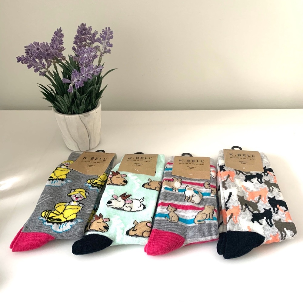 K.Bell Women’s Crew Neck Socks (4pack)